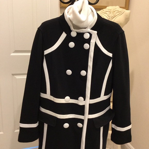 INC International,  Coat, XL, Nav/White - Picture 2 of 6